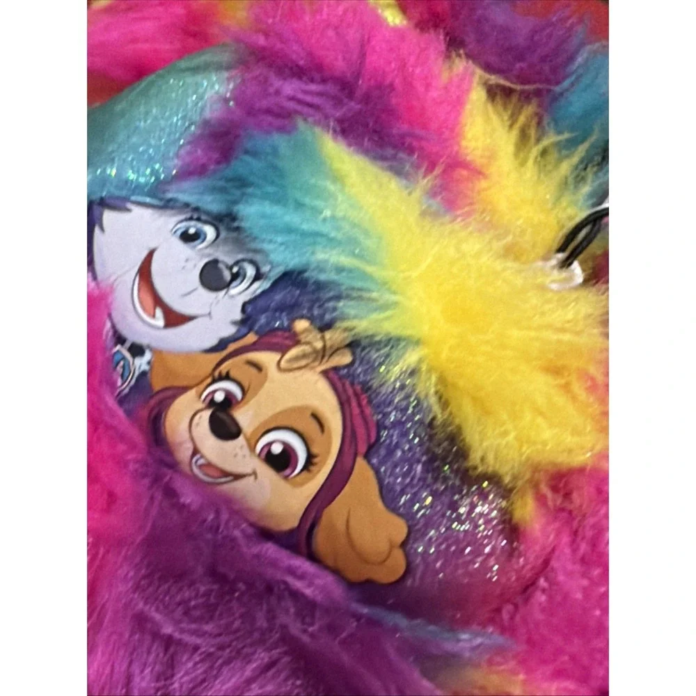 Paw Patrol Slippers Toddler Girls 7-8 Everest Sky House Shoes Kids Fuzzy